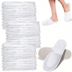 20pcs (2pcs/Pair) Disposable Slippers, Indoor Slippers, Plush Slippers, Disposable Hotel Slippers, Women Men Slippers For Air Travel, Guest Room, Hotel, Hotel Supplies, Cleaning Supplies, Household Gadgets, Back To School Supplies,Suitable For T
