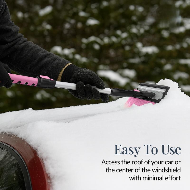 39 Extendable Snow Brush with Squeegee & Ice Scraper, Auto Snow Brush, Auto Ice Scraper"