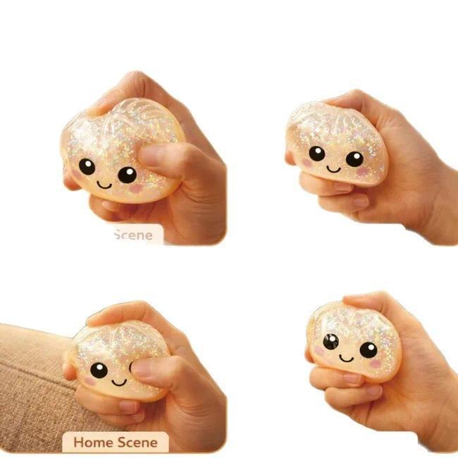 Dumpling Squishy Cheese Toy Ornaments Simulation Cheese Butter Squeeze Ball Fidget Toy Stress Relieve Slow Rebound Relief Soap
