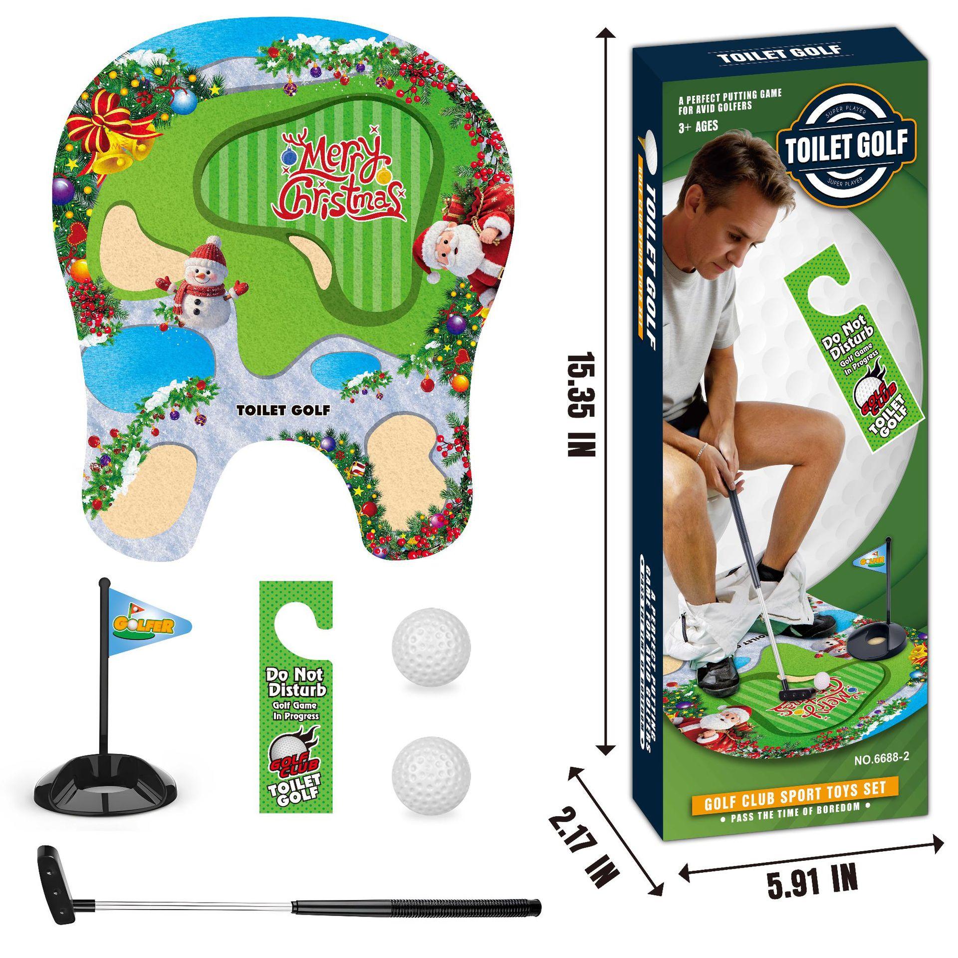 Toilet-based technical toilet golf scene leisure entertainment sports toy toilet mini set