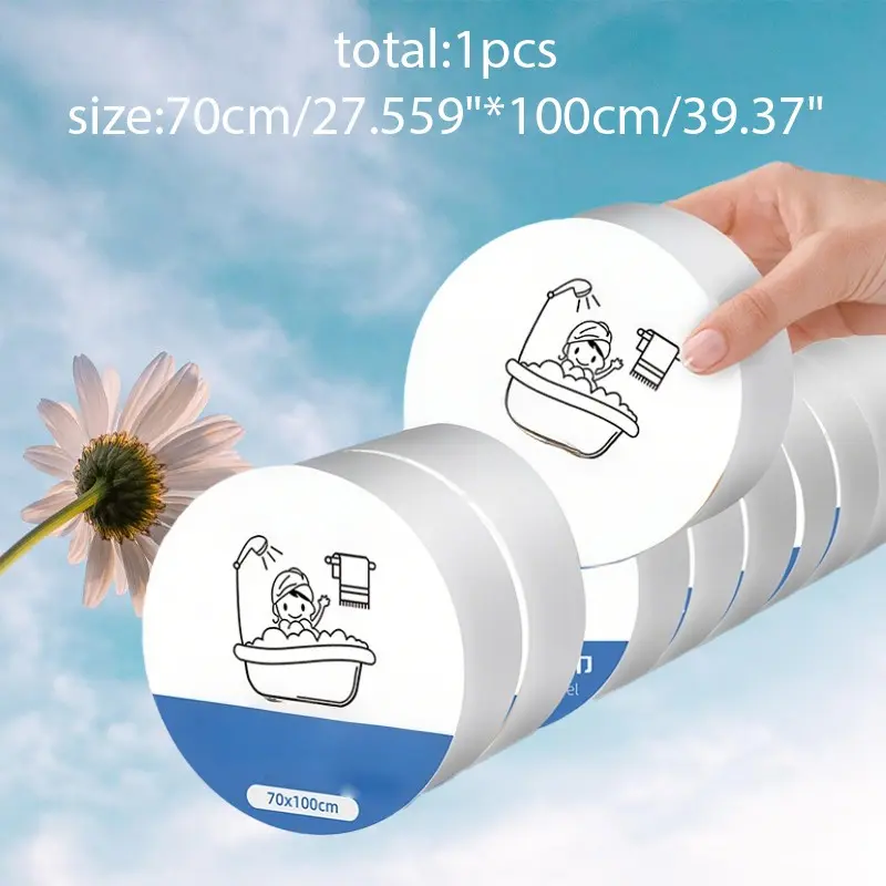 Disposable Compressed Towel Bath Sheet Travel Pack, Disposable Shower Towels, Super Absorbent, Individual Packaging, Portable and Hygienic, Ideal for Travel
