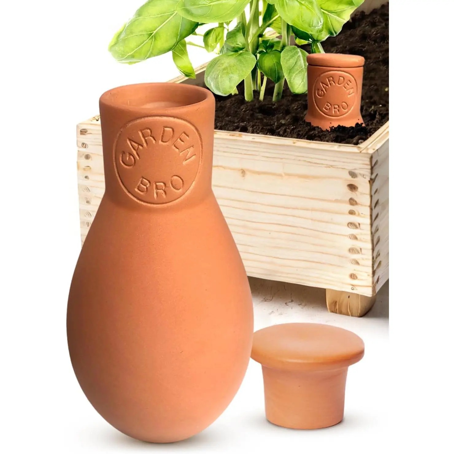 Ollas Terracotta Watering Pots Large - 14 Oz Terracotta Self Watering Globes for 1-Week Easy to Refill - Clay Garden Olla Pots  Waterers While   Outdoor & Indoor [1pc Large 14oz]