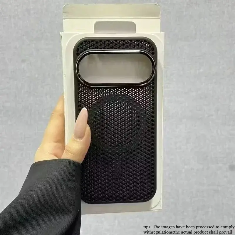 Case For Google Pixel 10 Pro XL 11 Pixel 11 For MagSafe Magnetic Cooling Honeycomb Mesh Protective Cover Metal Lens Frame Shell