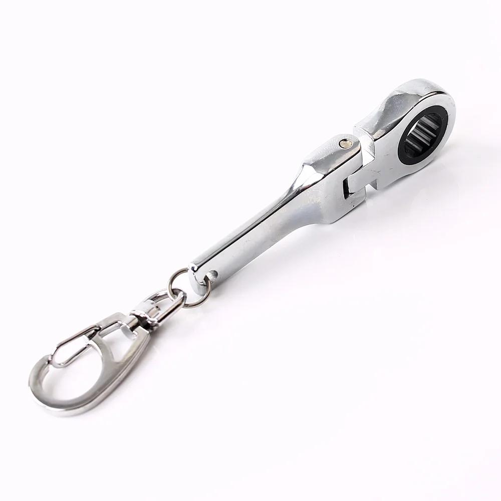 10mm Ratchet Wrench Mini Shaped JDM Metal Racing Keychain Key Chain Ring Keyring