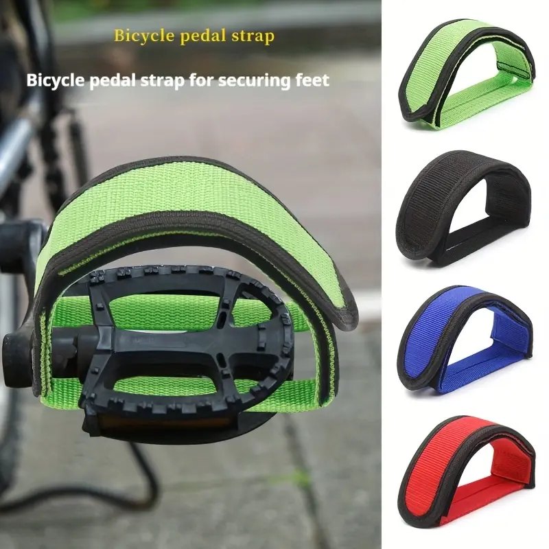 2pc Bicycle Accessories: Fixed Gear Bike Foot Straps, Ultralight Bicycle Pedals, Dog Muzzle, Straps, Foot Covers, and Tie-Down Straps, For Securing Feet