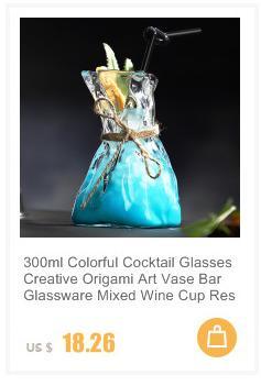 Creative Glass Cup Upside Down Martini Cocktail Glasses Restaurant Cuisine Sashimi Dry Ice Container Leisure Bar Cold Drink Cup