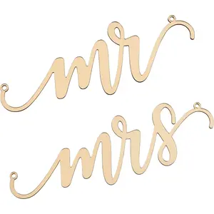 Gold Cut Mr and Mrs Chair