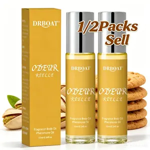 Pistachio Perfume Oils - 0.34oz Cookies Skin Care Oil, 1/2Pcs Pheromones Oil Amber, Vanilla, Floral Fruit, Neutral Perfume Spray, Long-Lasting Dating Perfume for Women.