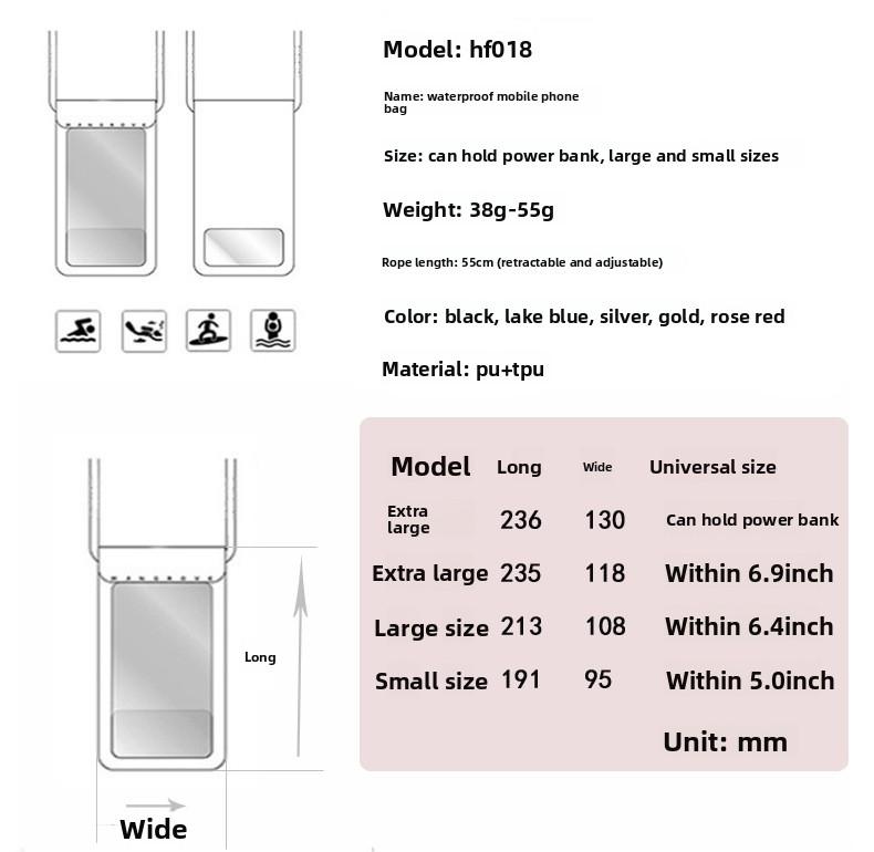 Swimming diving mobile phone waterproof bag wholesale tpu touch screen waterproof mobile phone bag, transparent mobile phone waterproof protective case Swimming diving mobile phone waterproof bag wholesale tpu touch screen waterproof mobile phone bag, transparent mobile phone waterproof protective case