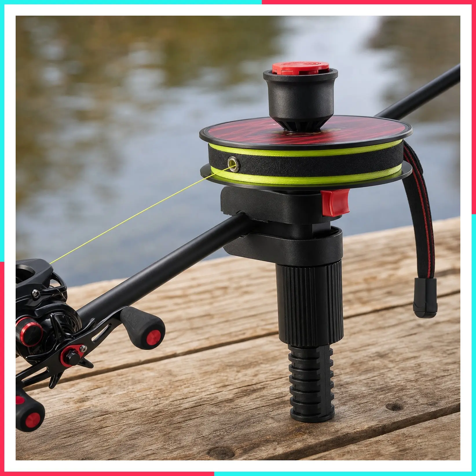 Speed E Fishing Line Spooler, Portable Reel Spooler, One-Person Spooling, Fits Spinning & Baitcaster Reels, Tension Control, Reduces Line Twist