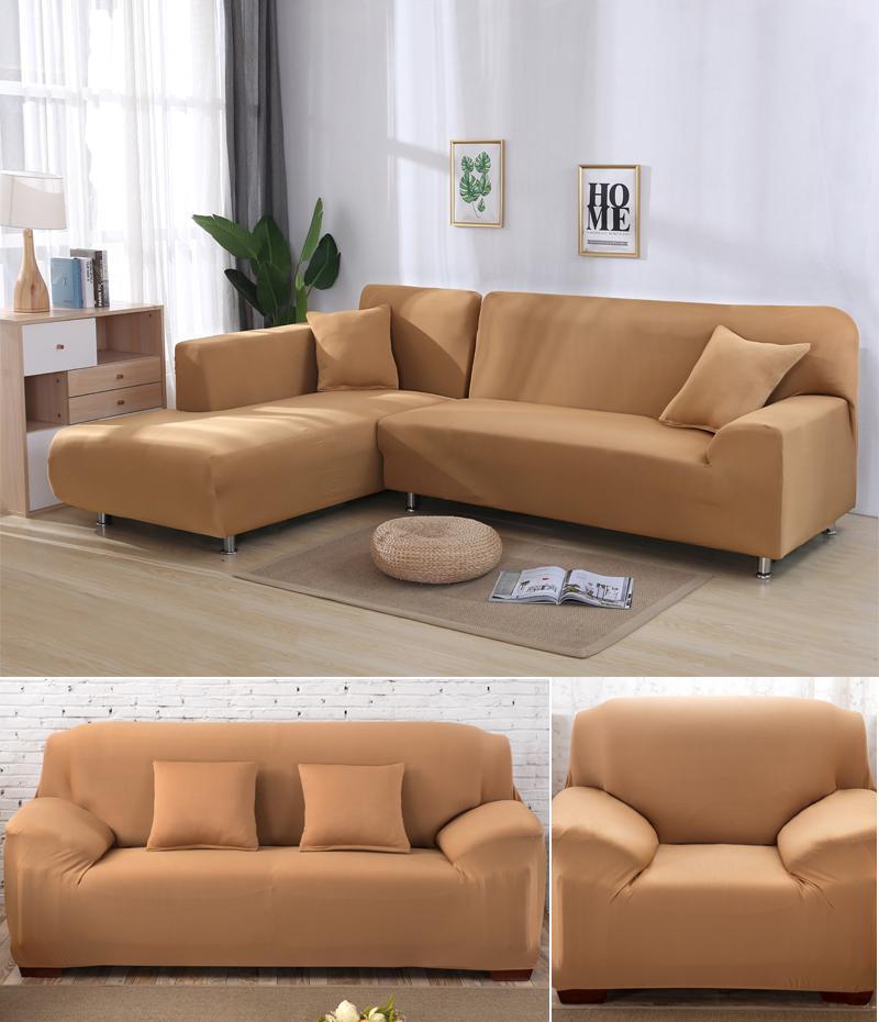 solid corner sofa covers couch slipcovers elastica material sofa skin protector for pets chaselong cover L shape sofa armchair