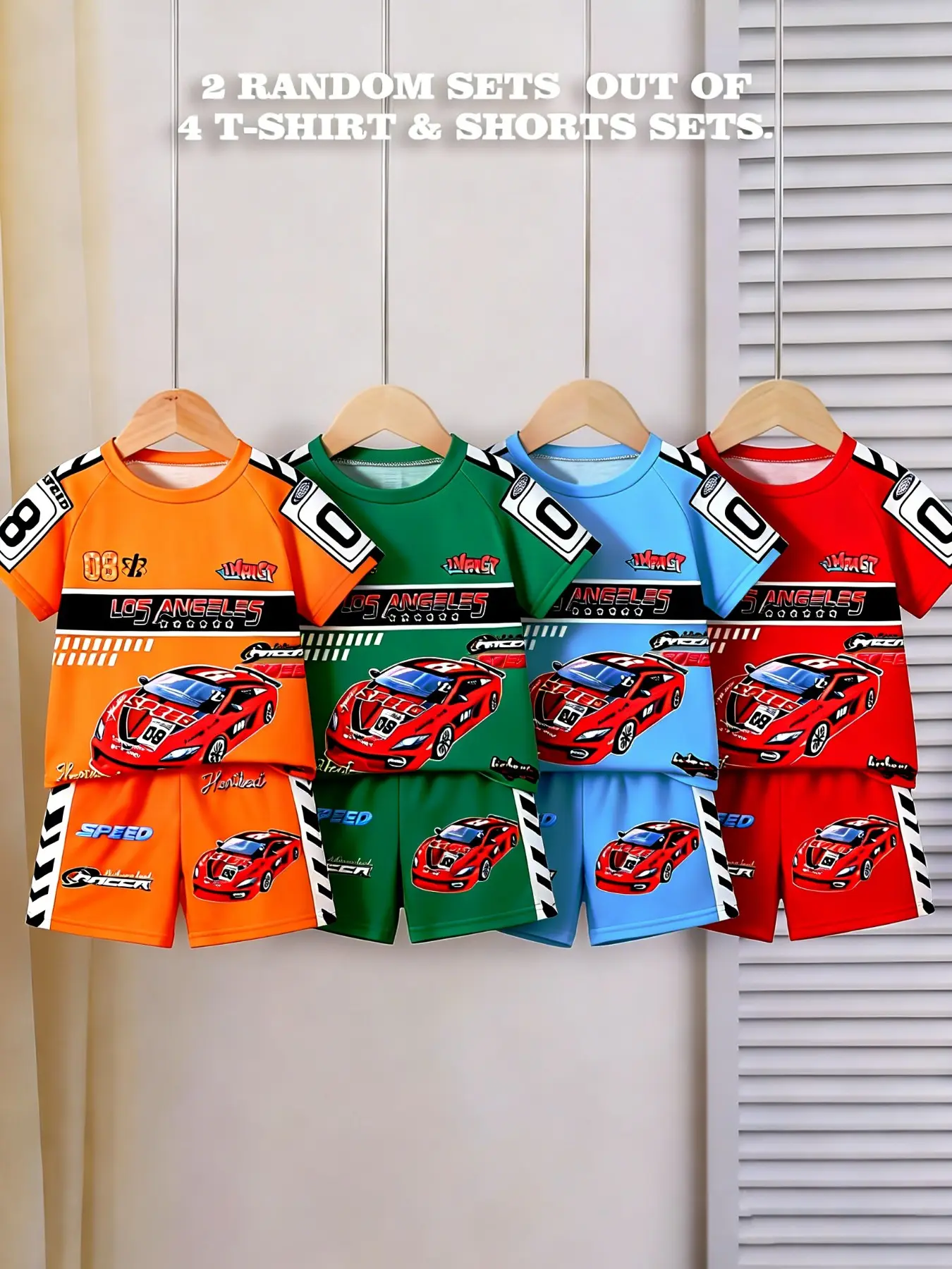 Boys' 4-Piece Summer Suit, Sports Clothing Set, Top And Shorts, Racing Motorcycle Style, Letter Print Tank Tops & Casual Shorts, Outdoor Sports, School Parties, Holiday Gifts