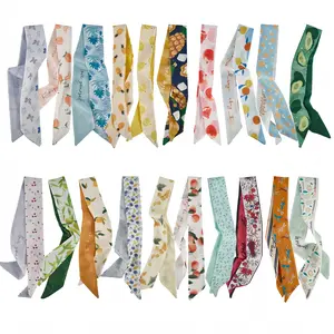 Women's 20-Count Polyester Fashion Scarf Set - Versatile Headscarf, Wrap Around Headbands, Fabric Ribbon Headbands, Unisex Multifunctional Neck Scarves & Bag Accessories