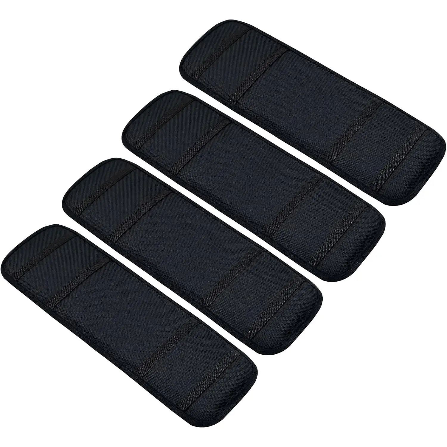 Tie Down Strap Protector Sleeve, 4 Pack, 4 x 12 Inches, Black