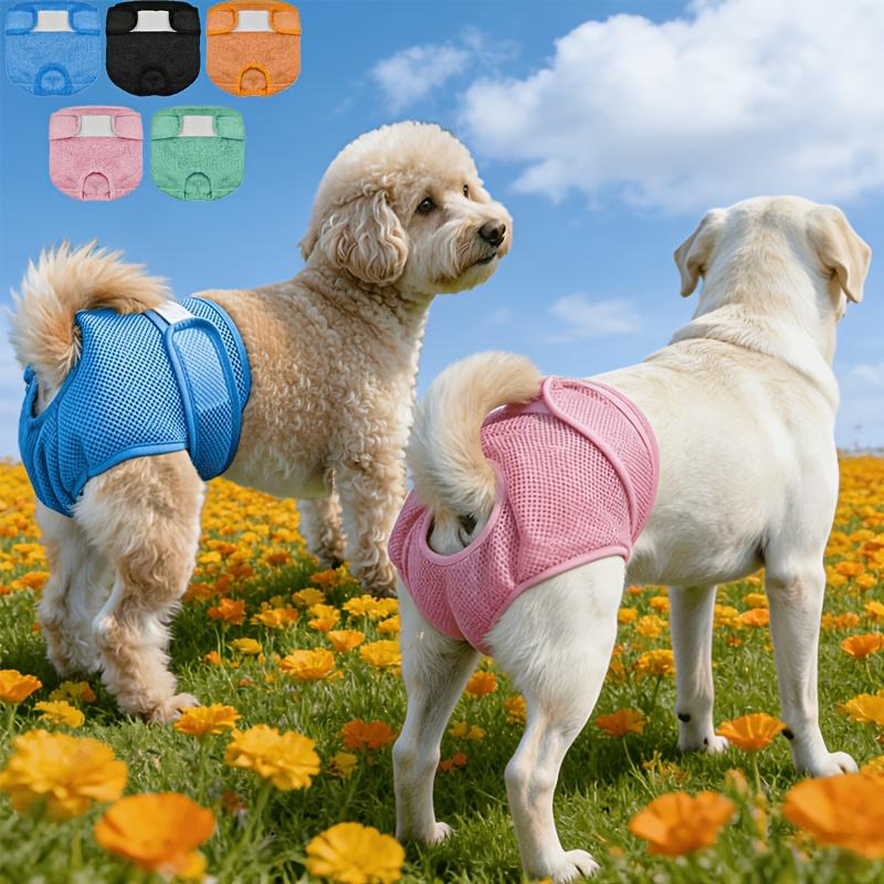 New Pet Female Dog Period Pants in 5 Colors, Comfortable, Leak-proof, and Breathable. Anti-harassment Modesty Pants, Reusable Dog Menstrual Pants, Dog Diapers. Suitable for Small, Medium, and Large Dogs. for All Seasons