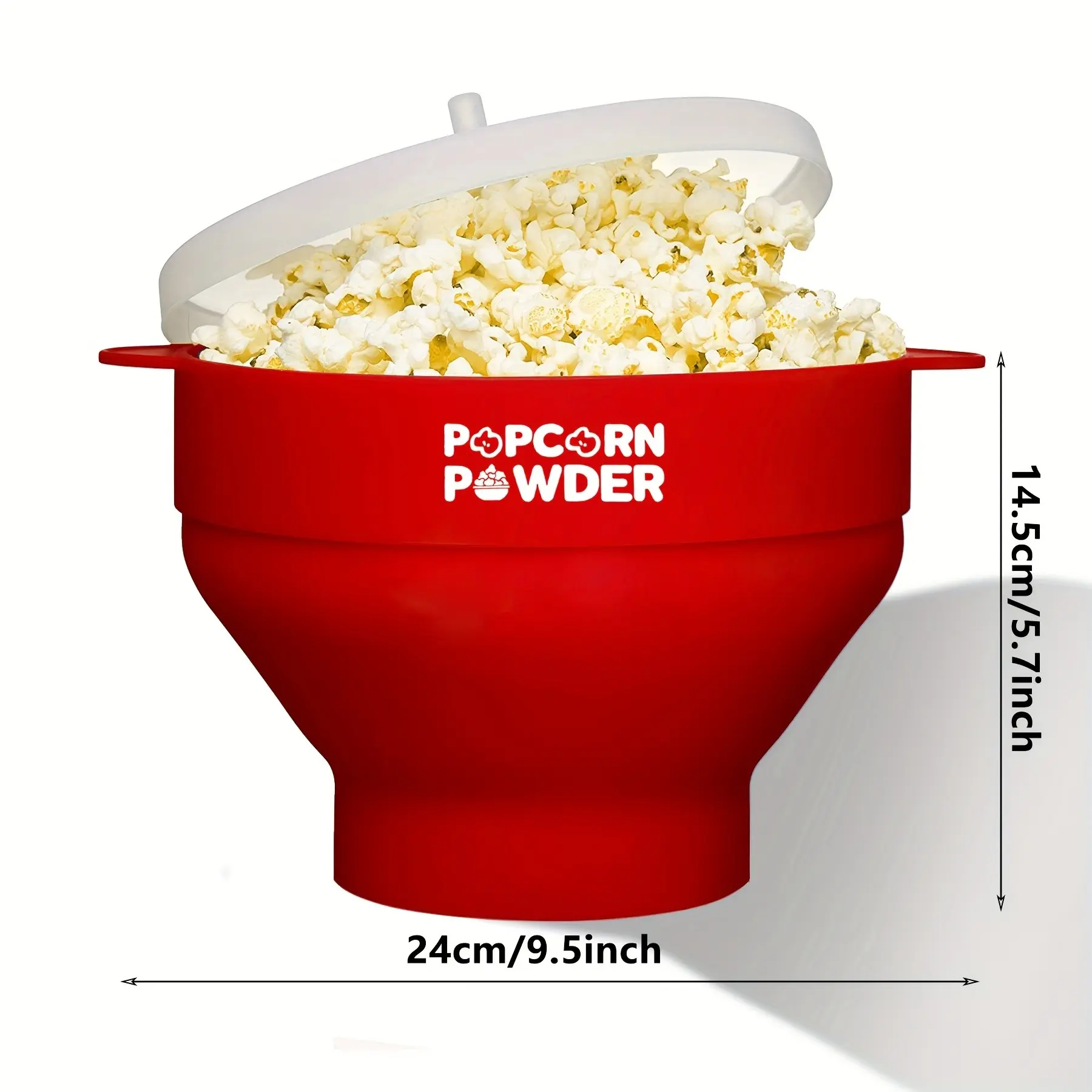 1pc Marble- Microwave Popcorn Maker & Foldable Bowl Suitable for Use, BPA-Free Dishwasher Safe Large Capacity Microwave Popcorn Machine with Foldable Bowl, Suitable for Home Use, Available in Multiple Colors for Popping Corn & Snacks