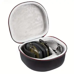 Hard EVA Case Leight By Impact Earmuff and Genes Accommodating Headphones and Glasses(only Case)