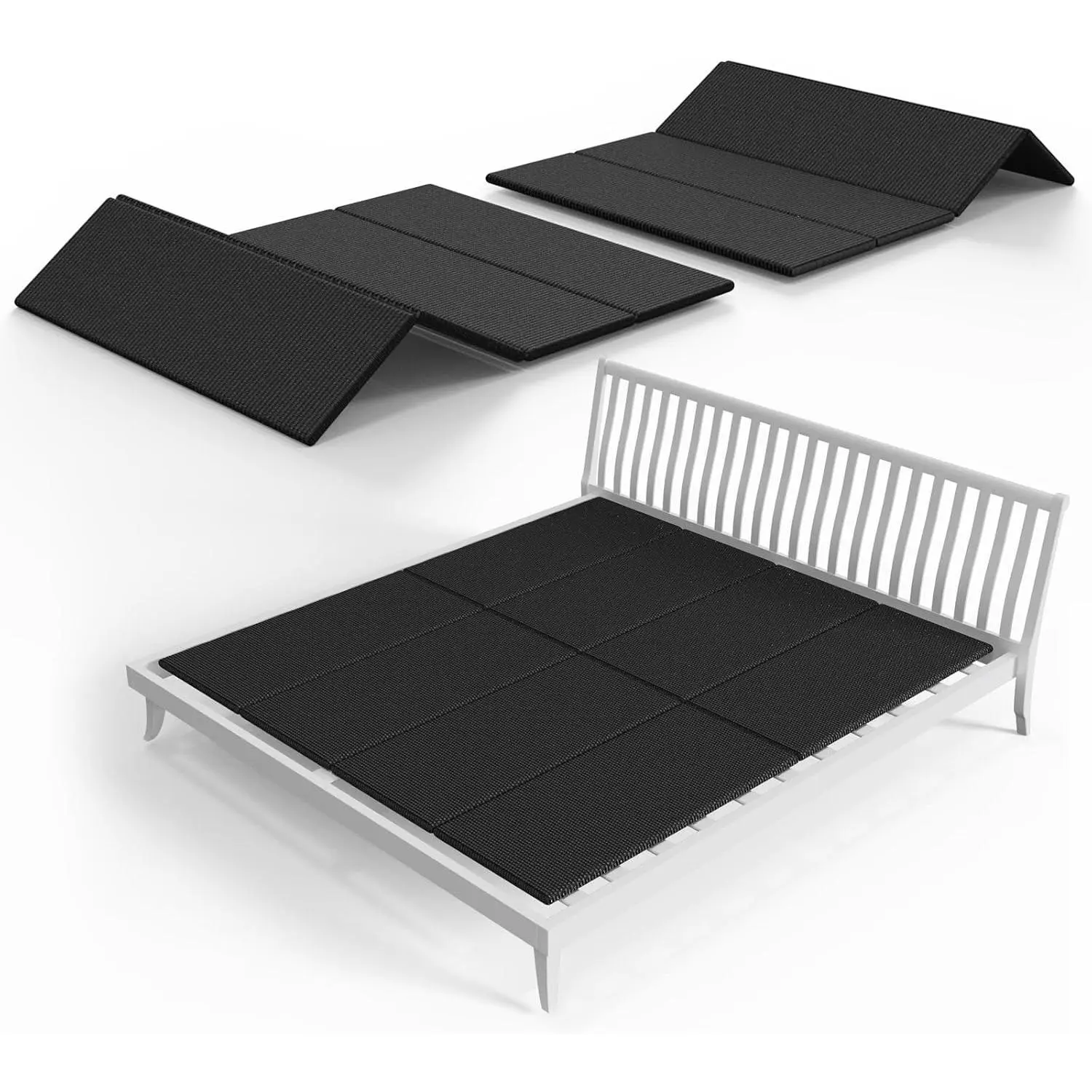 10MM Bunkie Boards Twin Size 38x75'' Folding Spring Box, Bed Support Flat slats, Light and Thin, Breathable