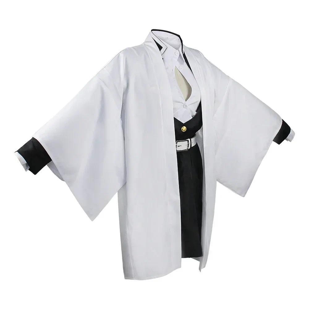 Adult Kids Demon Slayer Kimetsu No Yaiba Anime Kimono Kanroji Mitsuri Cosplay Costume Kisatsutai Sexy Women Halloween Clothes