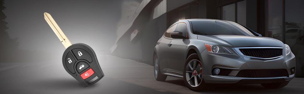 CWTWB1U816 Key Fob Shell Case Compatible with Sentra 2013-2018 Versa Note 2014-2019