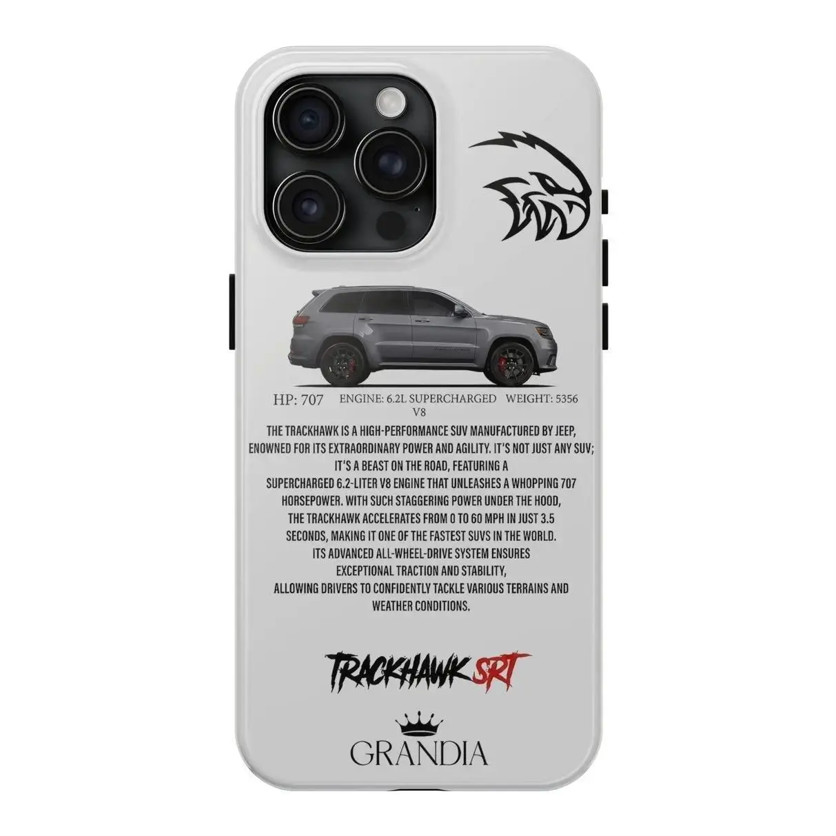 SRT Trackhawk Tough case Suitable for iPhone 17-11 Pro Max/Plus and  Samsung Galaxy S23-25