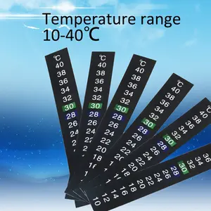 1/5/10PCS LCD Aquarium Temperature Sticker, Easy Read Water Temperature Test Strip, Digital Thermometer Sticker, 10℃-40℃ Range for Fish Tank Aquatic Water Monitoring