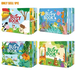 Interactive Sticker Book with Animal Themes, Enhances Hand Skills & Cognitive Development, Vibrant Patterns, Random Colors, New Condition