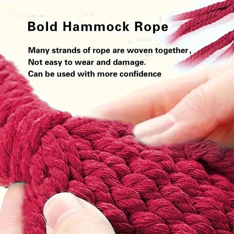 1 piece of 330-pound load-bearing anti-overturning color fabric hammock-with tree-friendly straps and portable storage bag, durable polyester material, essential for outdoor camping, indoor leisure, colorful design, weather-resistant fabric