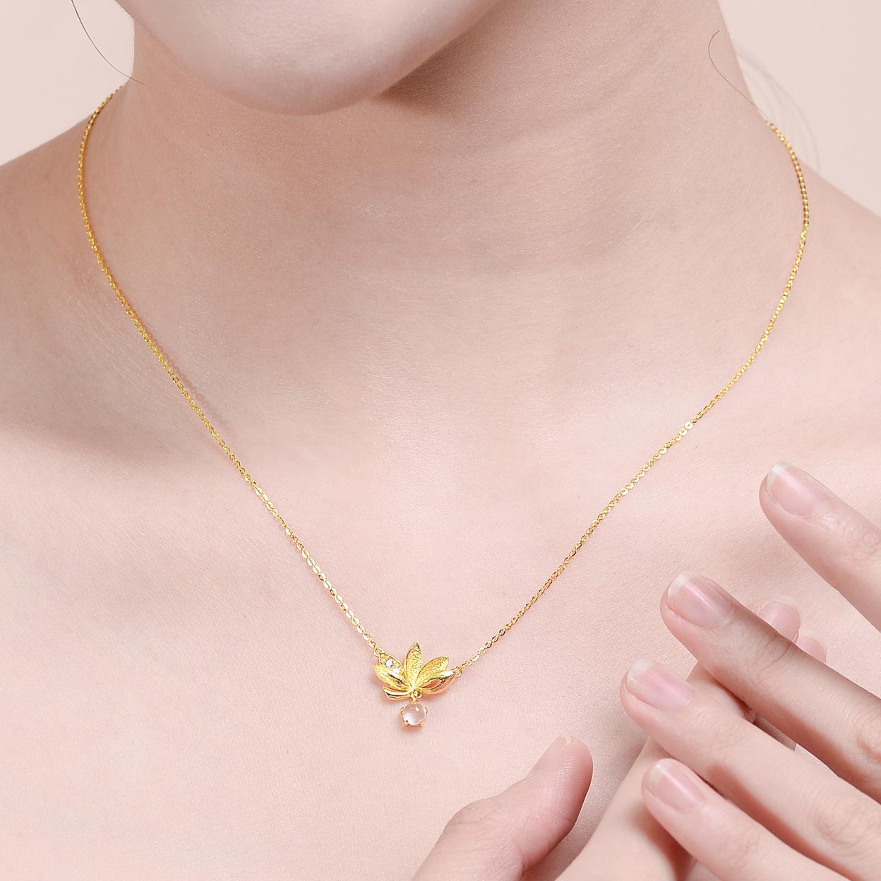 Twelve Flower Order Rose Quartz Necklace |     S925 Sterling Silver Lotus Pendant, Unique Design Collarbone Chain, Fashionable Premium Zirconia Gift