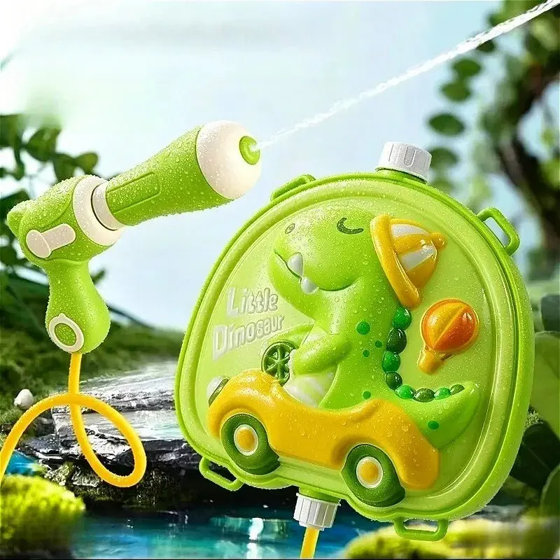 Kids Large Capacity Outdoor Backpack Water Gun Toy, ABS Plastic Waterblaster, Summer Pull-Back Spray Gun, Beach Water Fight Play, Multi-Person Leisure Interact Toys, Birthday Gift for Boys & Girls