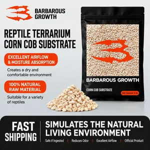 Natural Corn COB Bedding for Reptiles, Gecko Spider Hamster Substrate, Dust-Free Odorless Deodorizing, Specialized Pet Bedding Material