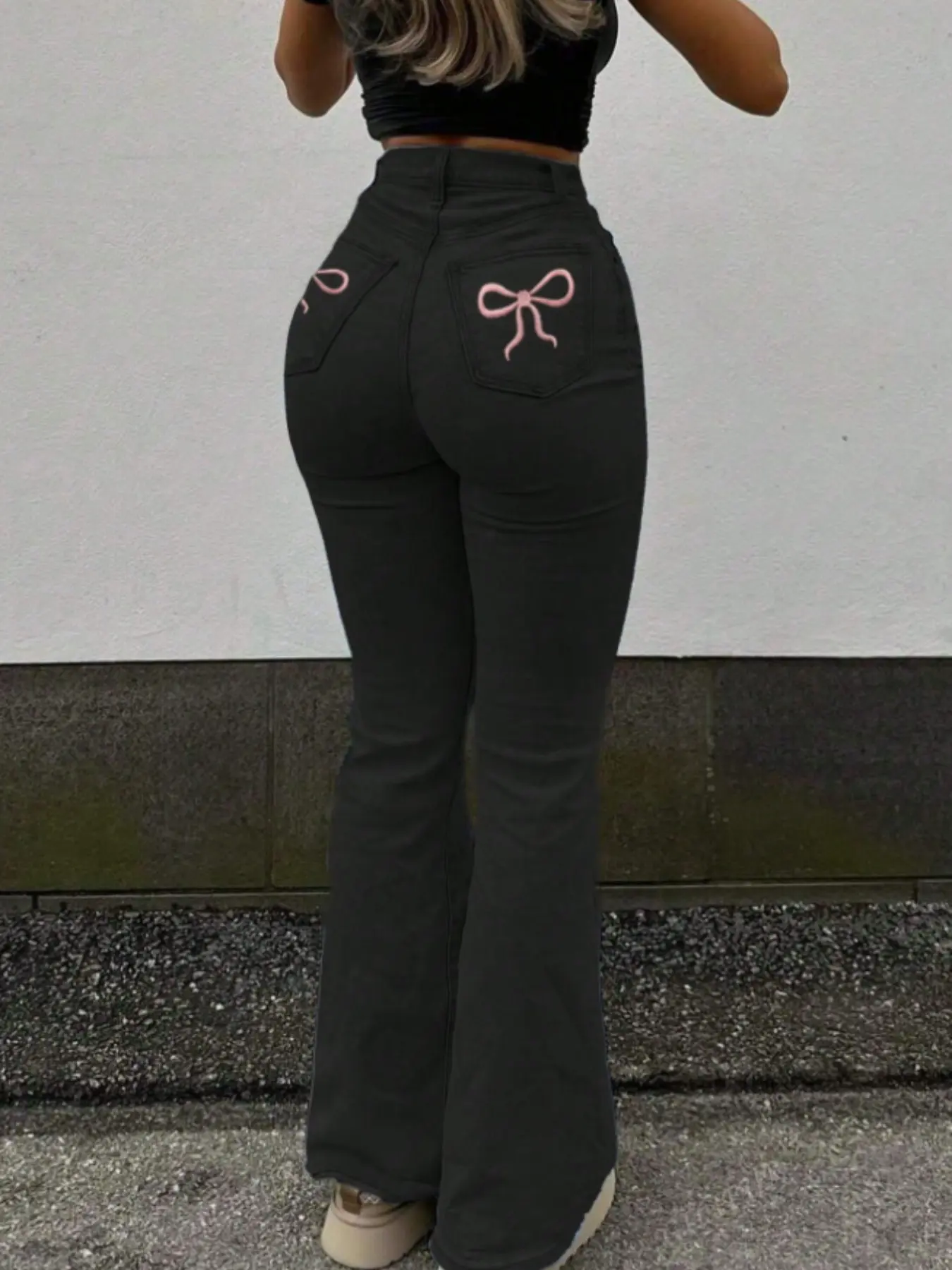 High Waist High Stretch Flare Jeans, Luxury Denim Jeans, Women's Fashion Casual Wear, Comfortable and Stylish, Perfect for Daily Use