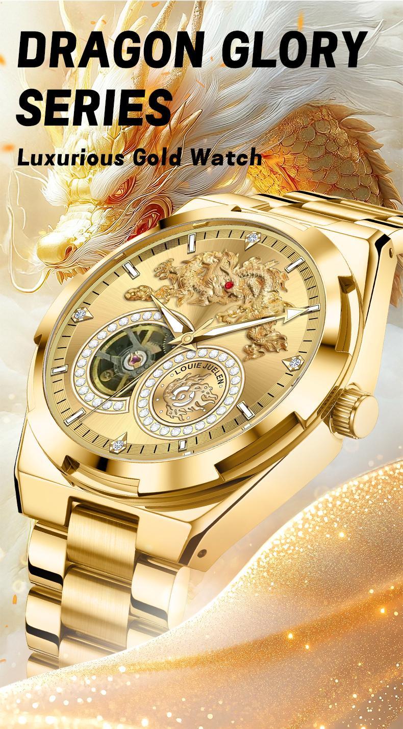 Men's Automatic Luxury Watch: Swiss Movement, Sapphire Crystal, Full Stainless Steel, Water-Resistant & Luminous