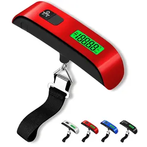 Luggage Scale, 110lb Luggage Weight Scale with 4 Unit Switching Functions&LED Display, Luggage Scale Travel Digital  Weighing Luggage, Backpacks, Packages and Markets(Red)