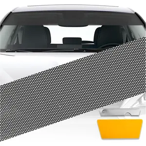 1 Ft*48" Front Windshield Tint Strip,-Way Perforated Sun Strip for  Windshield with  Design,Self Adhesive Anti-Glare Windshields Tint Strips Fronts for Clear Vision (1ft x 48")