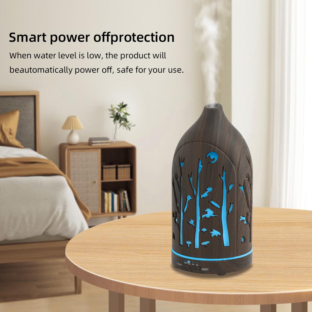 Essential Oil Diffuser with Auto Shut Off, 7 Color Changing LED Lights, Ultrasonic & Quiet