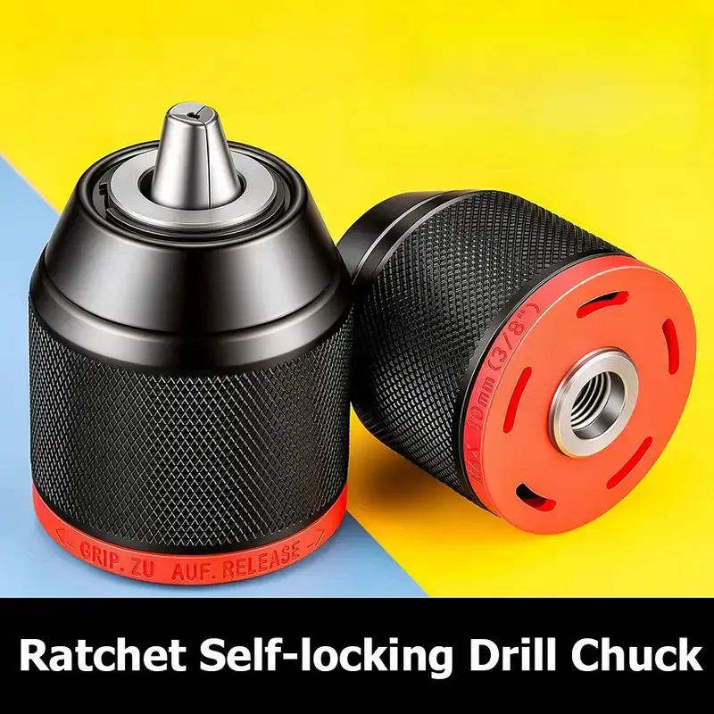 Hand Power Drill Chuck 0.8-10mm,1.5-13mm Drill Chuck,Keyless Chuck Multiple Purposes Self-Tighten Fit Hand Drill/Impact Driver