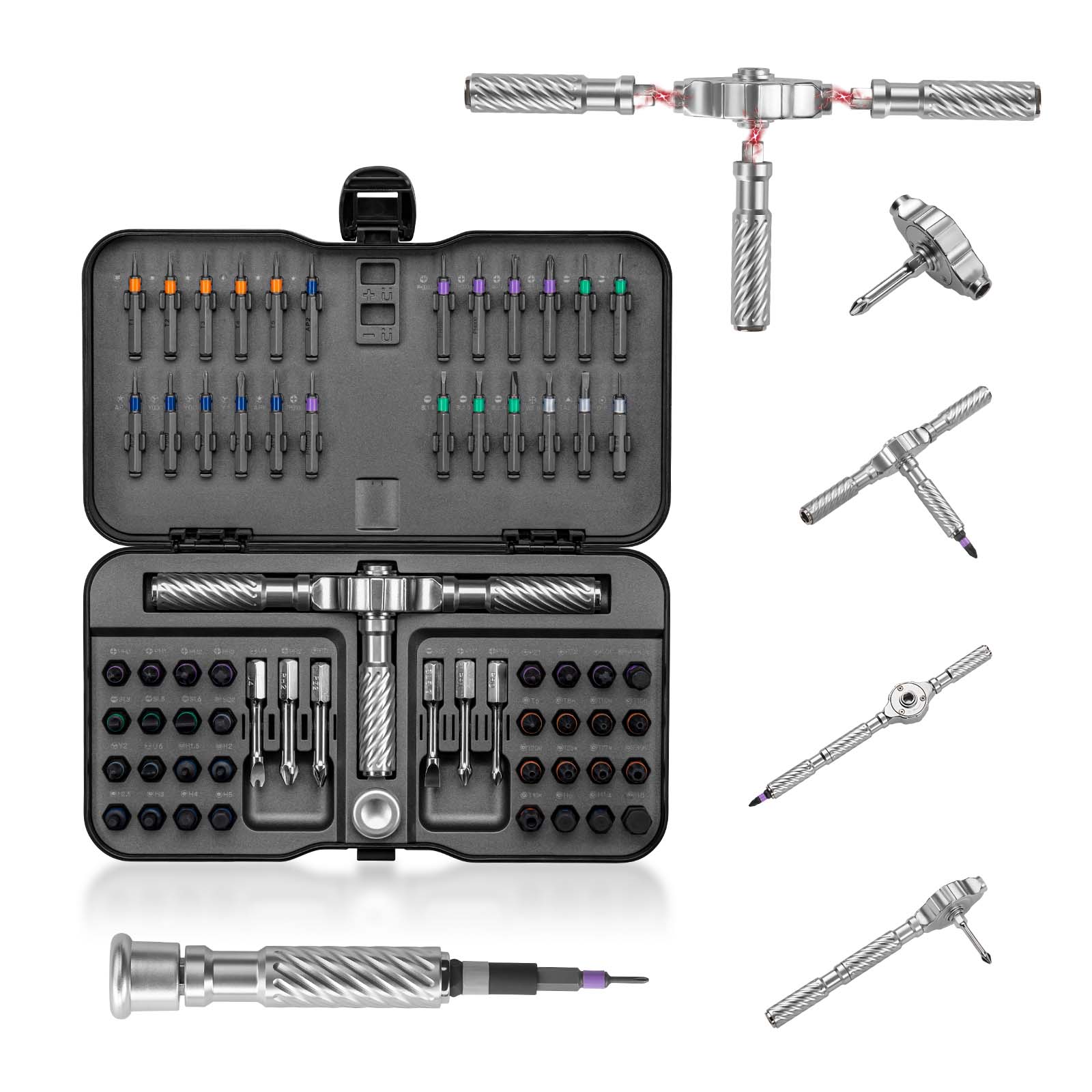 Advanced Ratchet Screwdriver Set, 24/40/66/100-In-1 Magnetic Drill Bits, Home Repair Tool Kit, Replaceable Screwdriver Bits, Detachable T-Type Handle, Furniture, Bike, Computer Maintenance #GLOBAL PICKS