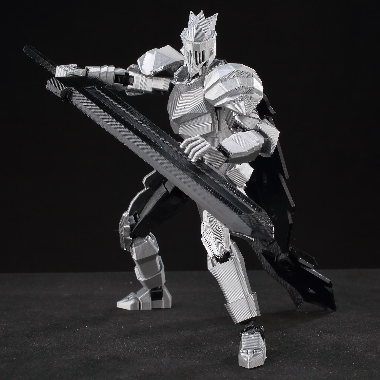 ​9L3D Lucky13 Silver Knight Robot Action Figure Dummy13 with Giant Sword T13 Multi-Jointed 3D Printed Collectible Toy Titan13​ popular