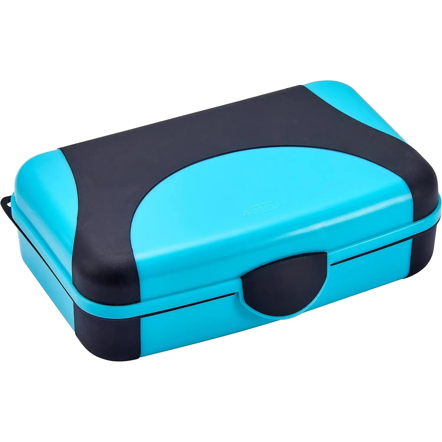 Hard Pencil Case, Durable Plastic Pencil Box, Kid-Friendly Design, Blue & Black
