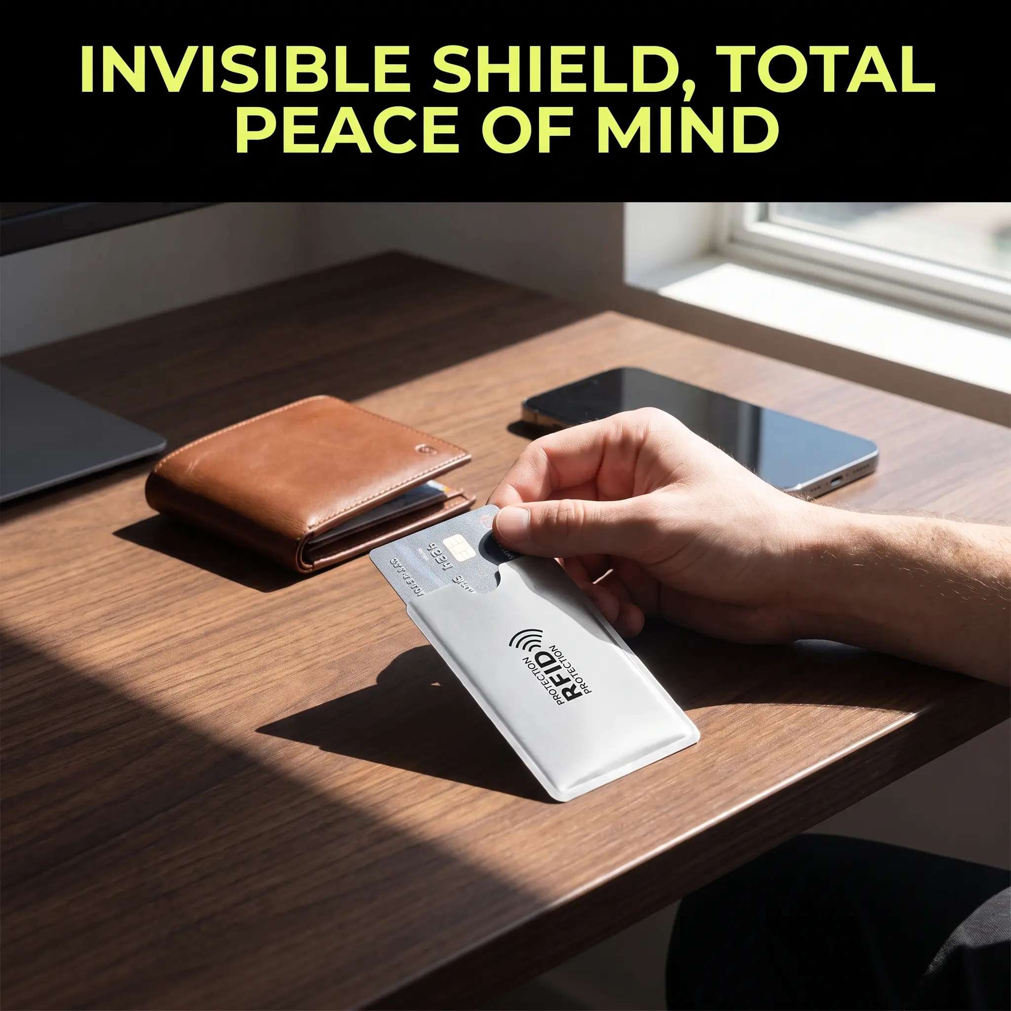 8 Pack RFID Blocking Card Sleeves, Slim Lightweight Anti-Scan Protectors for Credit Cards, ID Cards & Debit Cards, Identity Theft Prevention