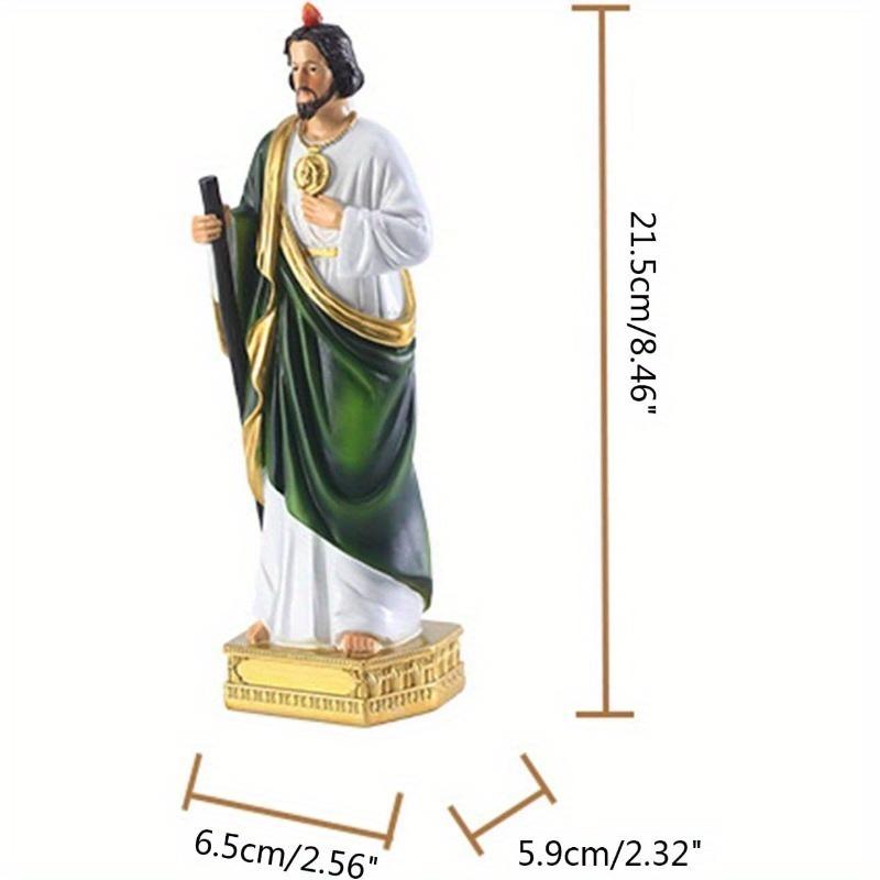 8 Inch St. Jude Statue, Religious Resin St. Jude Statue, Religious Colorful Gift St. Jude Tadeo Statue, Suitable for Religion and Worshippers Praying at Home, Collection of Decorative Statues (8.5 Inch), Christmas Gift, Black Friday