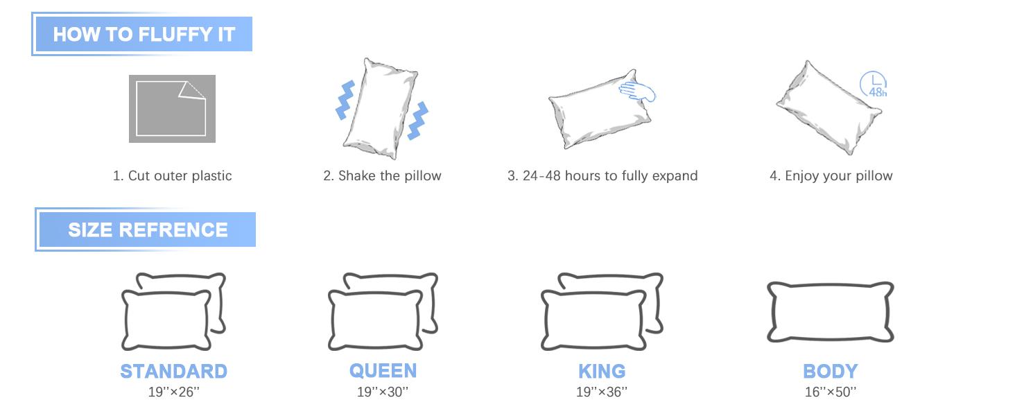 Cooling Pillows for Sleeping King Size Set of 2,Shredded Bed Pillow with Pillow Case-Sided,Loft King Pillow for Side & Back Sleeper-Medium Firm