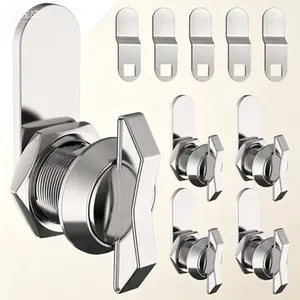Keyless 5/8 Inch Offset Cam Lock Set - Thumb Operated Compartment Lock for RV, Camper Storage Door Latch, Cabinet Mailbox Drawer Cam Latch - Excellent Zinc Alloy Replacement Set - Keyless Entry, No Keys Needed, Durable Zinc Alloy, Easy Installation, Secur