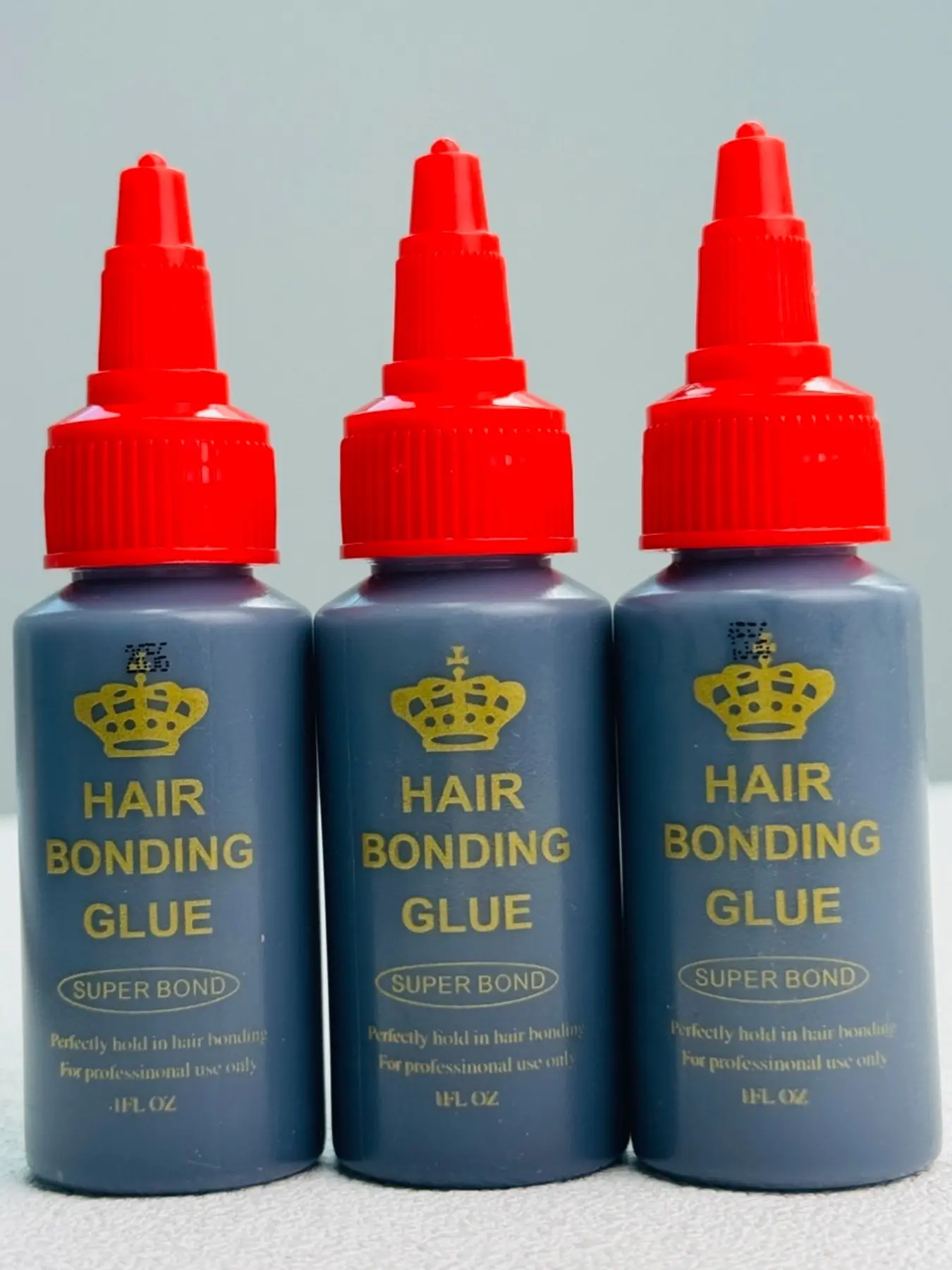 3-Pack Hair Extension Glue, Strong Waterproof Sweat-Resistant Adhesive, Secure Hairpiece Holder, Essential for Wigs and Extensions
