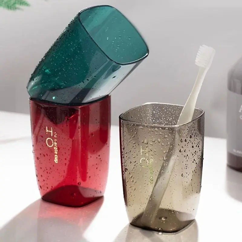 Solid Color Mouthwash Cup, Simple Couple Toothbrush Cup, Plastic Gargle Cup, Minimalist Bathroom Tumbler, Bathroom Accessories