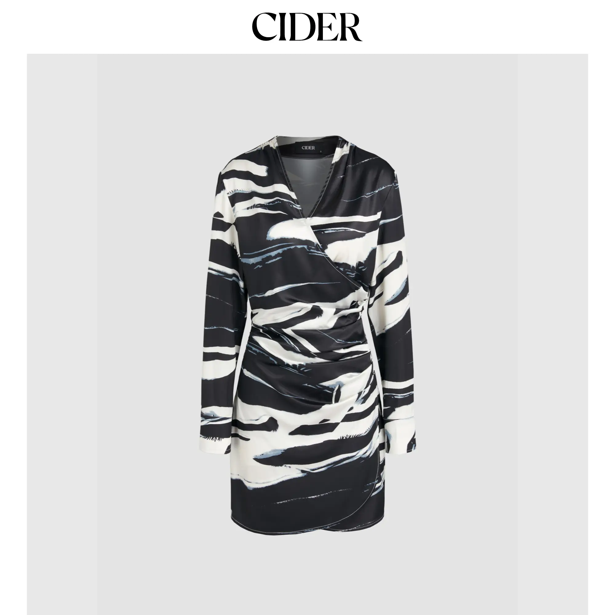 Cider [size 0-26] Abstract Geometric Wrap Mini Dress SummerFinds