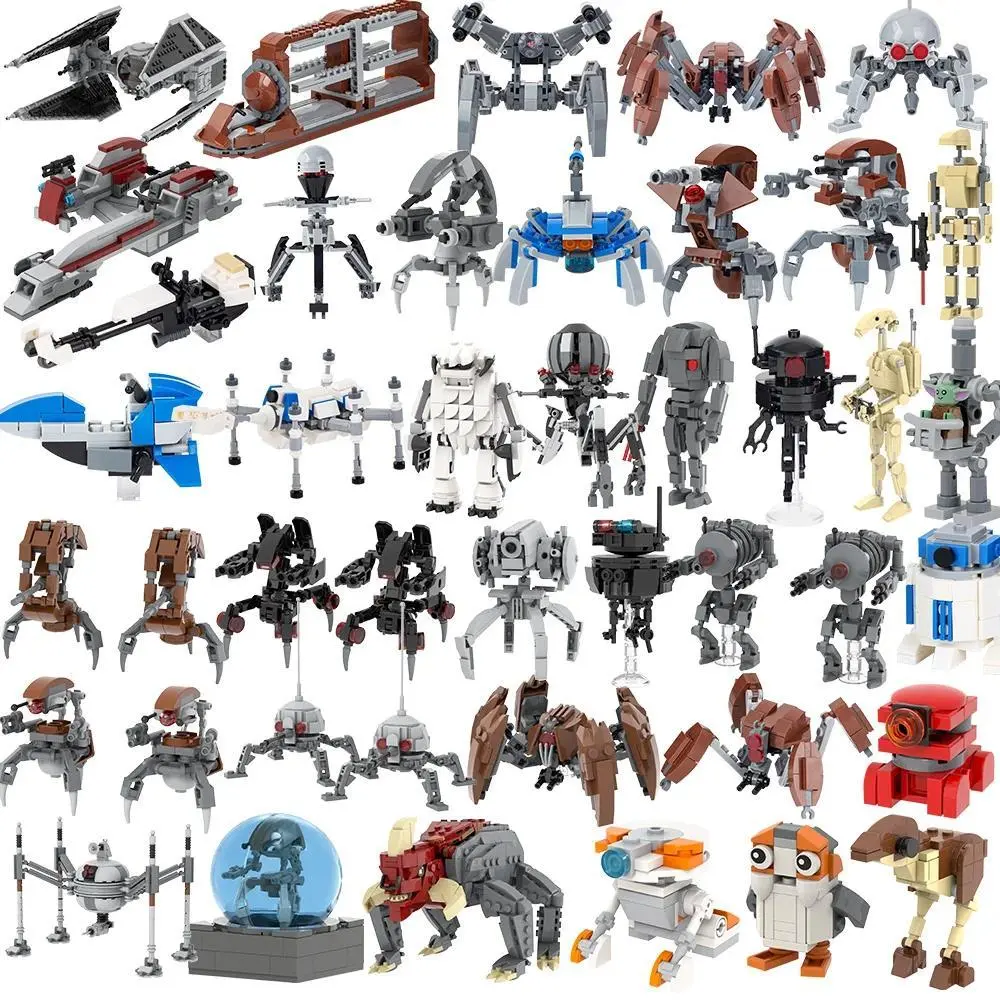 2026 new hot item MOOXI Space Wars Series Robot Model MOC Brick DIY Diorama Adult Children Toys Building Block Set Montessori Gift Room Decoration