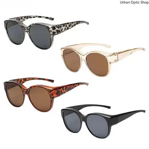 XUH 4/2 Pack Unisex Y2K Retro Round Frame Fit Over Sunglasses, UV400 Anti-Glare Lightweight Shades Wear Over Prescription Eyeglasses for Driving, Travel, Daily Use & All Season Outdoor Activities