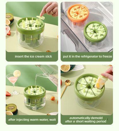 2PCS Food-grade popsicle mold with lid, suitable for home use, for making popsicles and frozen ice cubes. A handy tool for making your own ice cream.